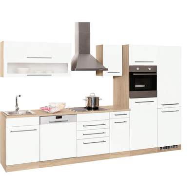 Preisvergleich für HELD MÖBEL Küchenzeile BxT Eton, 330x60 | cm, mit Ladendirekt 330 Farbe cm, der E-Geräten, in Breite Weiß