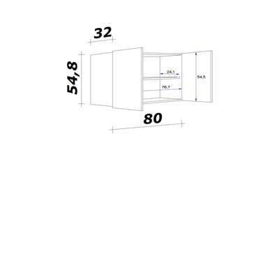 Ladendirekt Flex-Well | cm cm, Preisvergleich 4047584021003 Wito 83x6.5x56.5 Kunststoff, aus Oberschrank BxHxT GTIN: für Weiß, Classic 80