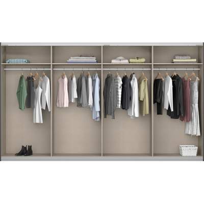 Preisvergleich für rauch Schwebetürenschrank »Syncrono« mit  Synchronöffnung, BxHxT 361x62x211 cm, in der Farbe Weiss, aus Metall, GTIN:  4053714223162 | Ladendirekt