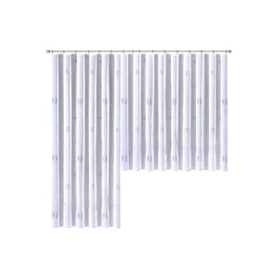 Preisvergleich für Gardine »Elvira«, Welle, BxHxT Weiß Faltenband (1 Wirth, 300x450x125 in | Farbe cm, St), halbtransparent, der Ladendirekt Sablé