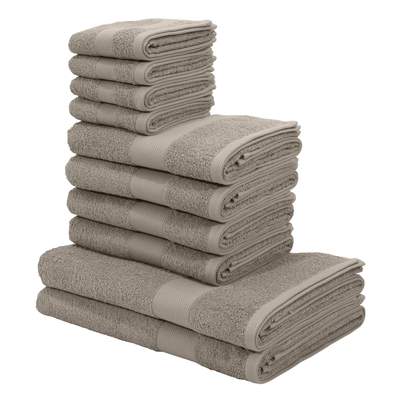 Preisvergleich für ROSS Handtuch »Smart«, Frottier (2-St), Uni-Rippe mit  Velourslabel, BxHxT 50x2x100 cm, in der Farbe Grau | Ladendirekt