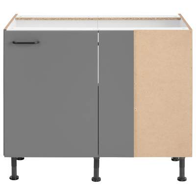 Preisvergleich für OPTIFIT Eckunterschrank »Elga«, 100x58.4x87 mit Ladendirekt BxHxT Breite Soft-Close-Funktion, | 100 Füße, cm, höhenverstellbaren cm