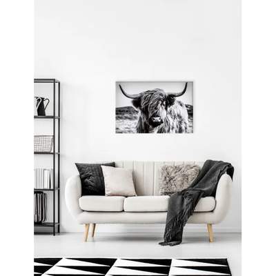Preisvergleich für Bönninghoff Keilrahmenbild Büffel B/L: ca. 60x90 cm,  BxHxT 60x2x90 cm, in der Farbe Grau | Ladendirekt