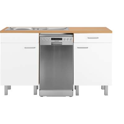 BxHxT Modul, cm, der für Breite in cm, 145 OPTIFIT Spülenschrank Ladendirekt 145x60x86.4 »Tapa« Weiss Farbe Preisvergleich |