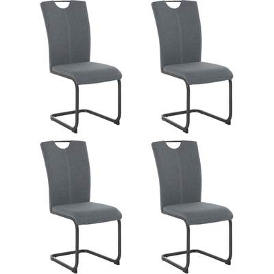 webstoff Esszimmerstühle kaufen Grau Ladendirekt im bei Günstig metall Preisvergleich | stoff