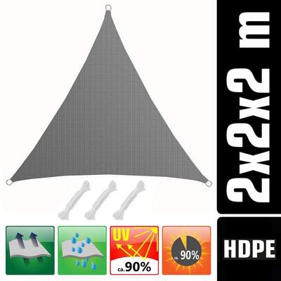 yourGEAR Sonnensegel 4 x 5 m HDPE Tarp Haus-Markise UV