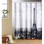 Duschvorhang von MSV, in der Farbe Grau, aus Polyester, andere Perspektive, Vorschaubild