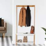 Garderobenständer von RELAXDAYS, in der Farbe Braun, aus Lackiert, Vorschaubild