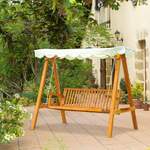 Gartenbank von Outsunny, in der Farbe Beige, aus Polyester, andere Perspektive, Vorschaubild