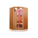 Sauna-Kabine von Dewello, in der Farbe Braun, aus Sicherheitsglas, andere Perspektive, Vorschaubild