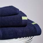 Handtuch-Set von Kushel, in der Farbe Blau, aus Baumwolle, andere Perspektive, Vorschaubild