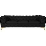 Chesterfieldsofa von Leonique, in der Farbe Schwarz, aus Teilmassiv, andere Perspektive, Vorschaubild