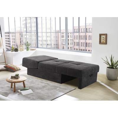 Preisvergleich für Jockenhöfer Gruppe Schlafsofa, Bettfunktion und  Bettkasten, mit Federkern und loser Rückenkissen, BxHxT 93x167x78 cm, in  der Farbe Schwarz | Ladendirekt