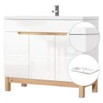 Waschbeckenunterschrank von LOMADOX, in der Farbe Weiss, aus Glänzend, andere Perspektive, Vorschaubild