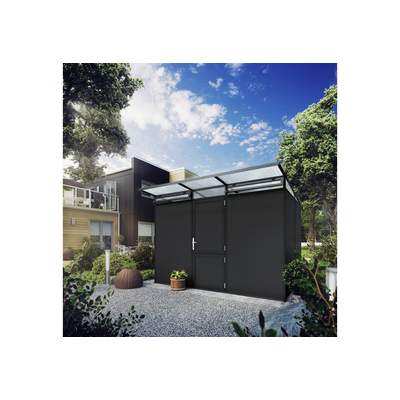 Preisvergleich für Gartenhaus »Linea II«, BxT: 297 x 204 cm, BxT 297x204 cm,  in der Farbe Grau, aus Aluminium, GTIN: 4260120344743 | Ladendirekt