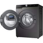 Frontladerwaschmaschine von Samsung, in der Farbe Schwarz, aus Kunststoff, andere Perspektive, Vorschaubild