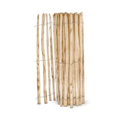 Preisvergleich für Stiltreu Englischer Staketenzaun Kastanie 500 cm x 150 cm Lattenabstand 4-6 cm, BxT 4x6 cm, aus Holz