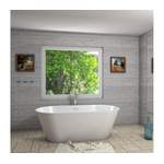 Freistehende Badewanne von AcquaVapore, in der Farbe Weiss, andere Perspektive, Vorschaubild