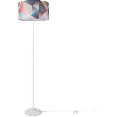 Preisvergleich für Paco Home Stehlampe Wohnzimmer Modern E27 Leselampe  Stehleuchte Stativ Retro Lampenschirm Design 4 (Ø38 cm), Stehleuchte, BxHxT  38x4x38 cm, in der Farbe Weiß | Ladendirekt