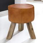 Sitzhocker von FineBuy, in der Farbe Braun, aus Massivholz, andere Perspektive, Vorschaubild