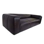 2/3-Sitzer Sofa von moebelfaktor, in der Farbe Schwarz, aus Echtleder, andere Perspektive, Vorschaubild