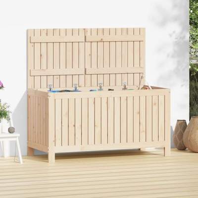 Preisvergleich für Gartentruhe,auflagenboxen,gartenbox Auflagentruhe 121x55x64 Cm Massivholz Kiefer Cca731847 Bonnevie, BxHxT 121x64x55 cm, aus Kiefernholz