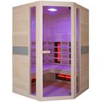 Sauna-Kabine von Interline, in der Farbe Beige, aus Sicherheitsglas, andere Perspektive, Vorschaubild