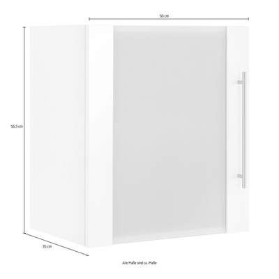 Preisvergleich für wiho Küchen Glashängeschrank »Flexi2« Breite 50 cm,  BxHxT 50x35x56.5 cm, in der Farbe Beige | Ladendirekt