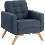 Loungesessel von exxpo - sofa fashion, in der Farbe Blau, aus Denim, andere Perspektive, Vorschaubild