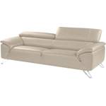 2/3-Sitzer Sofa von Nicoletti Home, in der Farbe Beige, aus Leder, Vorschaubild