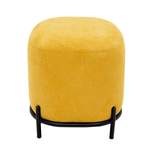 Sitzhocker von Doncosmo, in der Farbe Gelb, aus Webstoff, andere Perspektive, Vorschaubild