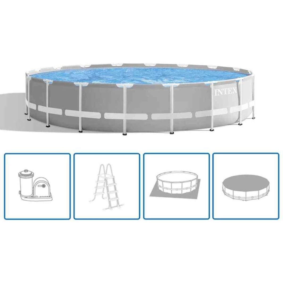 Intex 549 Rund Preisvergleich für Pool-Set Prism Frame Rund 549x122 cm 26732GN Intex ...