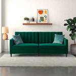 2/3-Sitzer Sofa von Dorel Home, in der Farbe Grün, aus Samtvelours, Vorschaubild