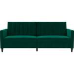 2/3-Sitzer Sofa von Dorel Home, in der Farbe Grün, aus Samtvelours, andere Perspektive, Vorschaubild