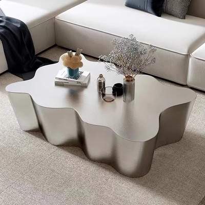 Preisvergleich für Industrieller Couchtisch aus Metall, ästhetisch, einzigartig, minimalistisch, Designer-Beistelltisch, moderner Luxus, Mesa