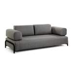 2/3-Sitzer Sofa von loftscape, in der Farbe Grau, aus Textil, Vorschaubild