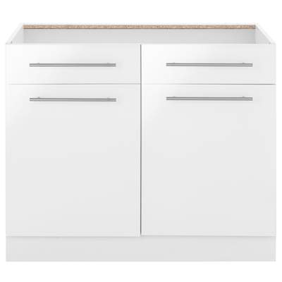 Preisvergleich für wiho Küchen Unterschrank »Flexi2« Breite 100 cm, BxHxT  100x57x85 cm, in der Farbe Weiß | Ladendirekt