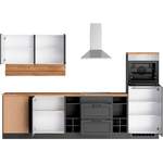 Küchenzeile von Kochstation, in der Farbe Grau, aus Metall, andere Perspektive, Vorschaubild