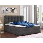 Boxspringbett von Sofnet, in der Farbe Grau, aus Webstoff, andere Perspektive, Vorschaubild