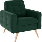 Loungesessel von exxpo - sofa fashion, in der Farbe Braun, aus Samtvelours, andere Perspektive, Vorschaubild