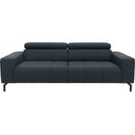 2/3-Sitzer Sofa von DOMO collection, in der Farbe Grau, aus Echtleder, andere Perspektive, Vorschaubild