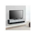 TV-Lowboard von [EN.CASA], in der Farbe Grau, aus Spanplatte, andere Perspektive, Vorschaubild