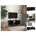 TV-Lowboard von VIDAXL, in der Farbe Schwarz, aus Holz, andere Perspektive, Vorschaubild