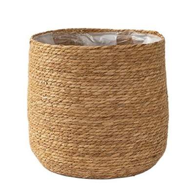 Preisvergleich für (wie Abgebildet) Blumentopf – Sodial – Geflochten – Rattan – 22 X 23 Cm – Boho-stil, BxT 22x23 cm, in der Farbe Schwarz