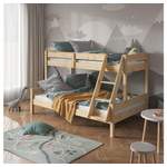 Kinderbett von Vicco, in der Farbe Braun, aus Massivholz, andere Perspektive, Vorschaubild