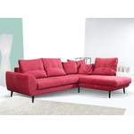 Ecksofa von Feldmann-Wohnen, in der Farbe Rot, andere Perspektive, Vorschaubild