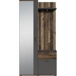 Garderobenschrank von byLIVING, in der Farbe Grau, aus Holzwerkstoff, andere Perspektive, Vorschaubild