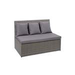 2/3-Sitzer Sofa von MCW, in der Farbe Grau, aus Rattan, andere Perspektive, Vorschaubild
