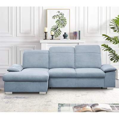 Preisvergleich für Home affaire Ecksofa »Cara Mia«, wahlweise mit  Bettfunktion, in vielen Bezugsqualitäten und Farben, BxHxT 325x183x87 cm,  aus Microfaser | Ladendirekt