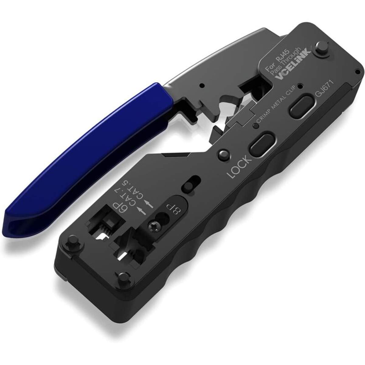 RJ45 Durchgangs-Crimpzange, Netzwerk-Crimpzange, Abisolierzange RJ45 Durchgangs-Crimpzange, Netzwerk-Crimpzange, Abisolierzange